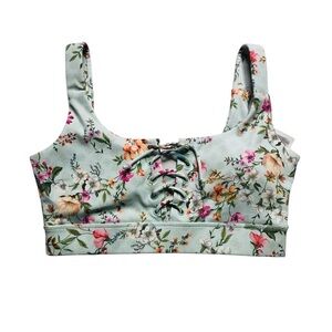 Guess S floral bathing suit bra